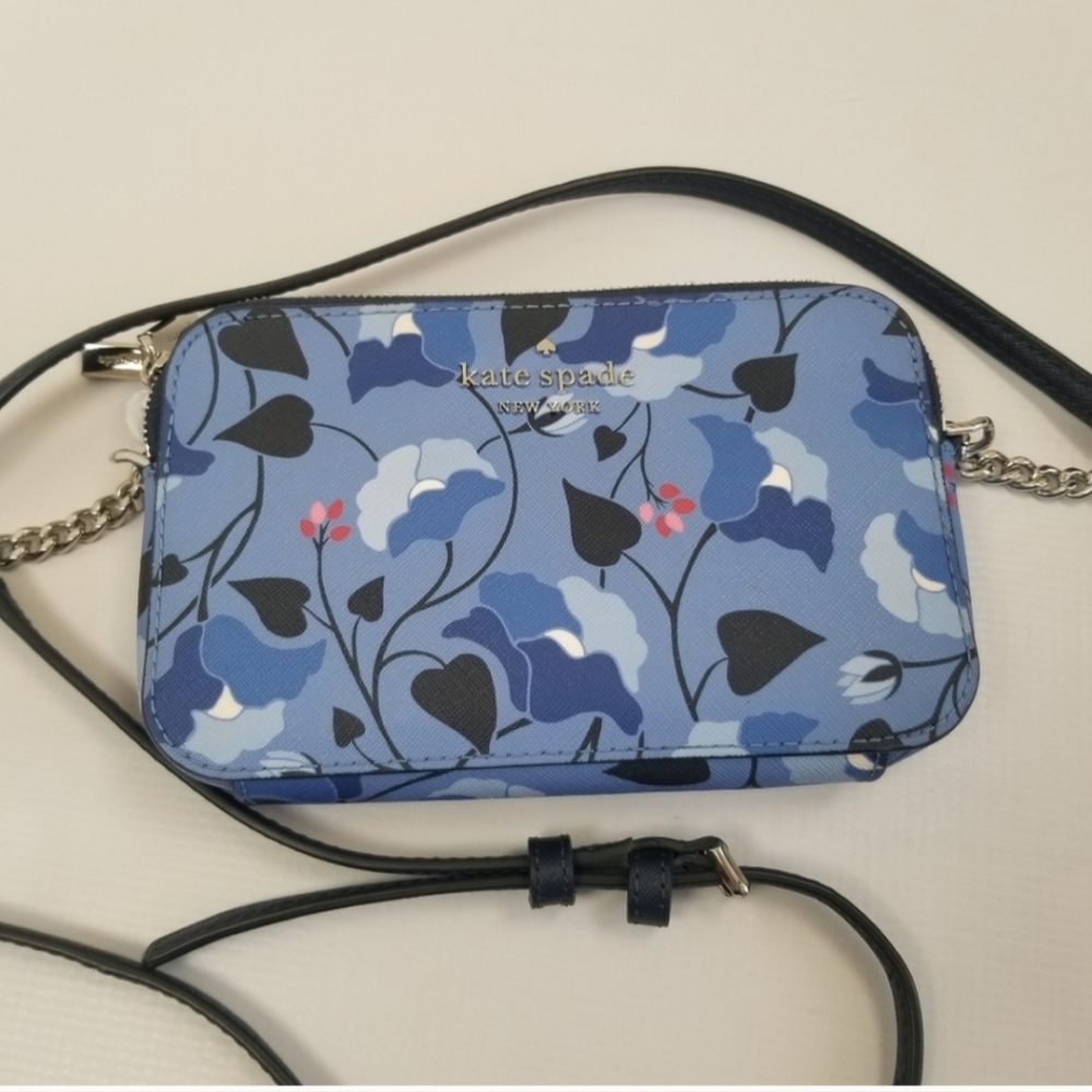 Kate Spade Staci Nouvaeu Bloom Small Double Zip Crossbody - Picture 2 of 14